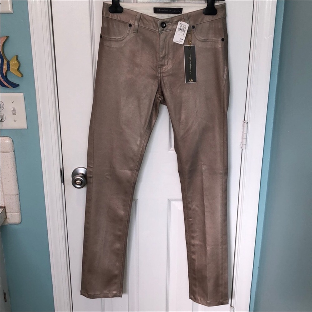 Christopher Blue Cotton/Lycra Pants